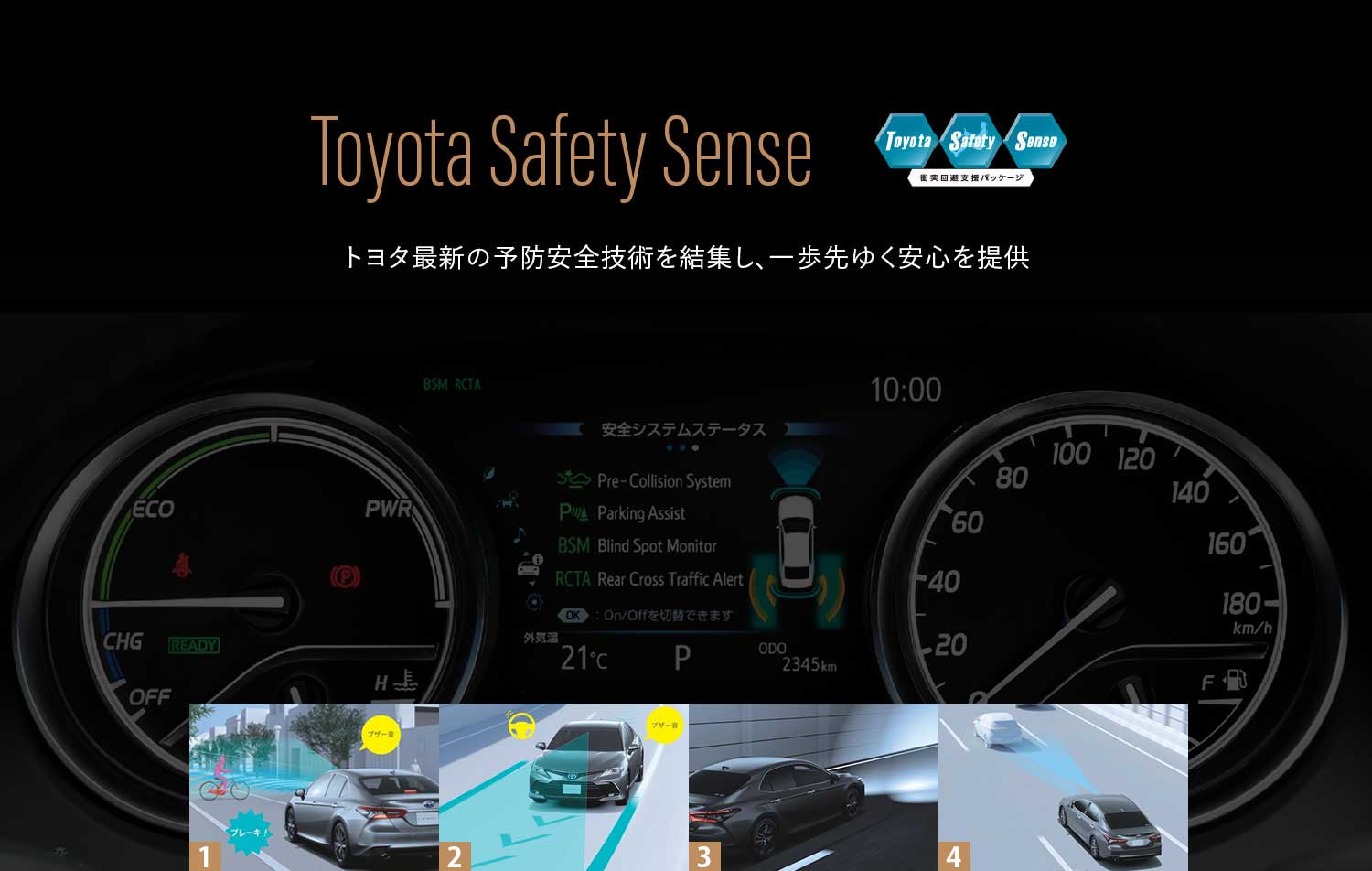 Toyota Safety Sense　トヨタ最新の予防安全技術を結集し、一歩先ゆく安心を提供