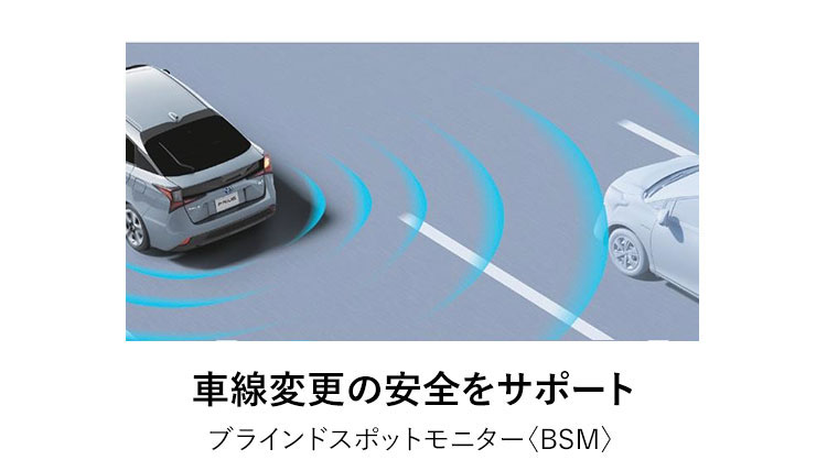 車線変更の安全をサポート　ブラインドスポットモニター〈BSM〉